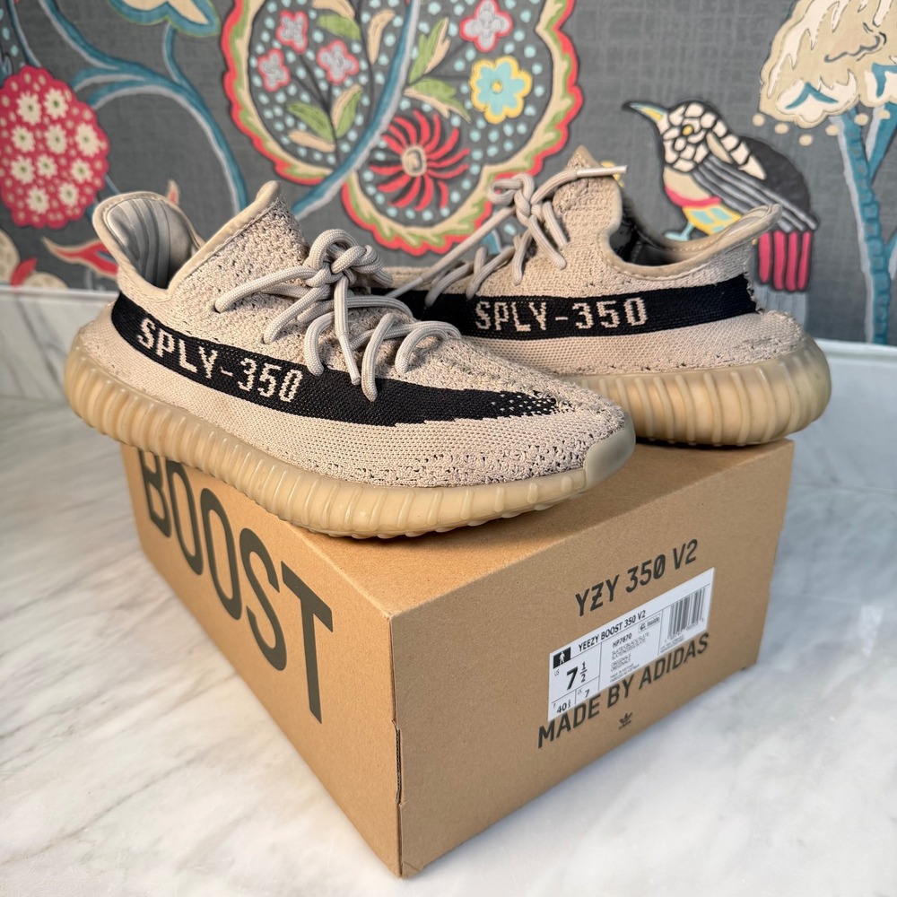 Adidas Yeezy Boost 350 V2 Slate Core Black HP7870 Men Sz 7.5 Sneakers w Box READ